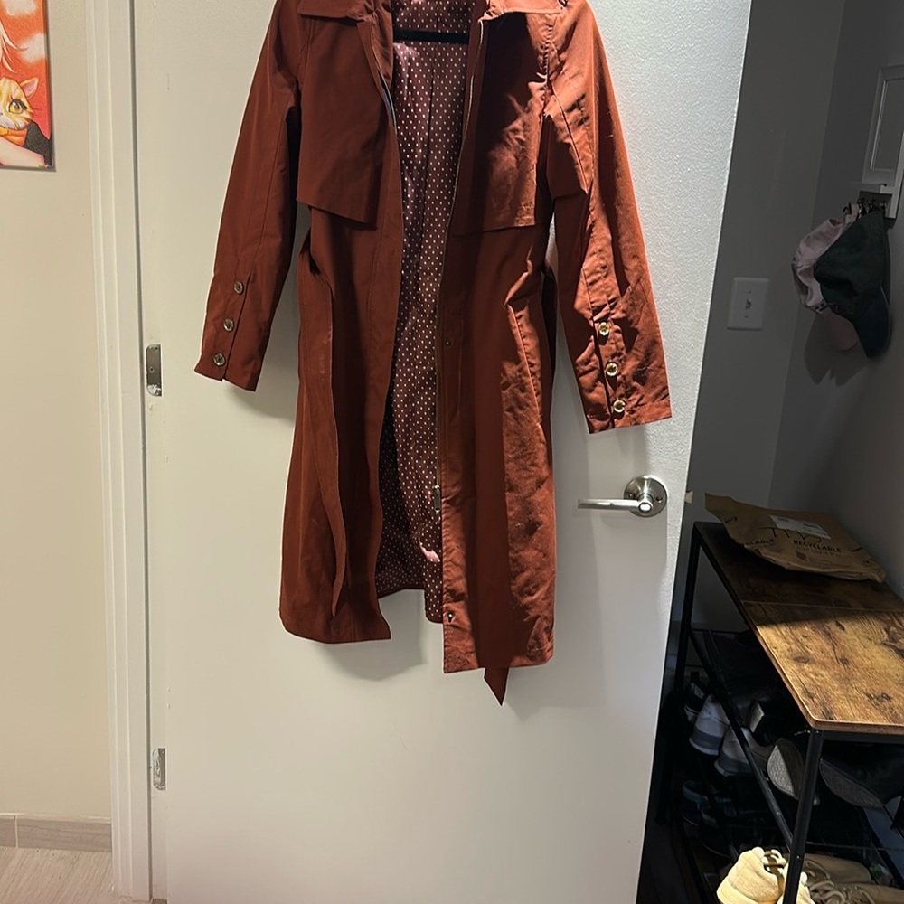 Rust raincoat, Sam Edelman, XS
